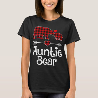 Auntie Bear jul jul Pajama Red Play Buffalo Mat T Shirt