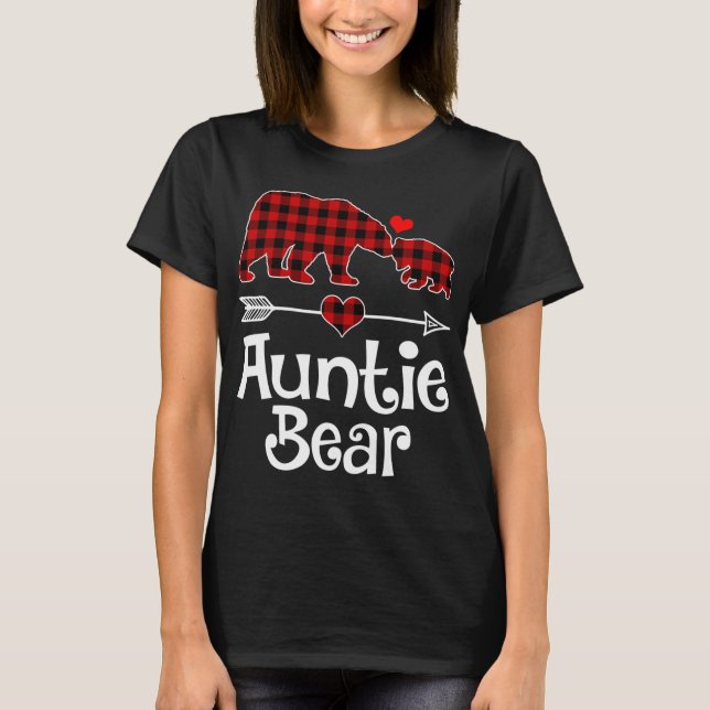 Auntie Bear jul jul Pajama Red Play Buffalo Mat T Shirt (Framsida)
