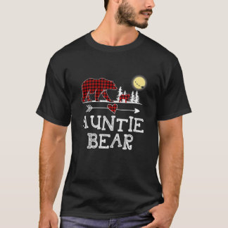 Auntie Bear jul jul Pajama Red Play Buffalo T Shirt