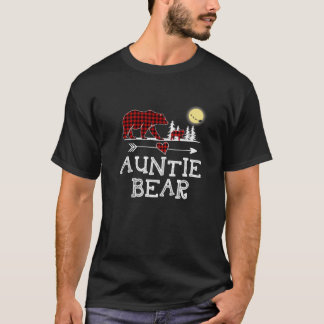 Auntie Bear jul jul Pajama Red Play Buffalo T Shirt
