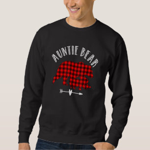 Auntie Bear Red Pput Red Play Bear Family Lång Ärmad Tröja