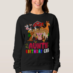 Auntie Birthday Crew Cute Boskap Lycklig Birth T Shirt