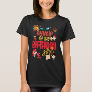 Auntie Birthday Girl Pirat Födelsedagsfest Theme O T Shirt
