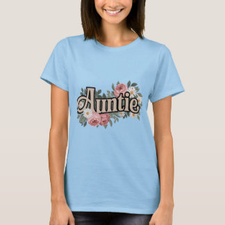 Auntie Blommigt T-Shirt - Cute Gift for Moster