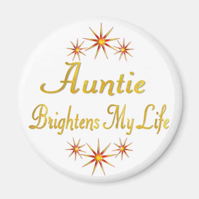 Auntie Brightens mitt liv Magnet (Framsidan)