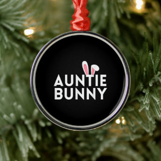Auntie Bunny Matching Family Påsk-enhet - välsigna Julgransprydnad Metall