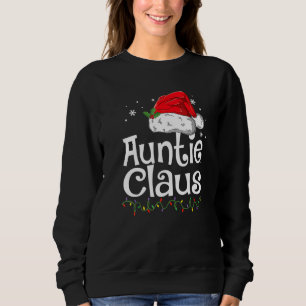Auntie Claus jul-familjen Pajama Matching Julafton T Shirt