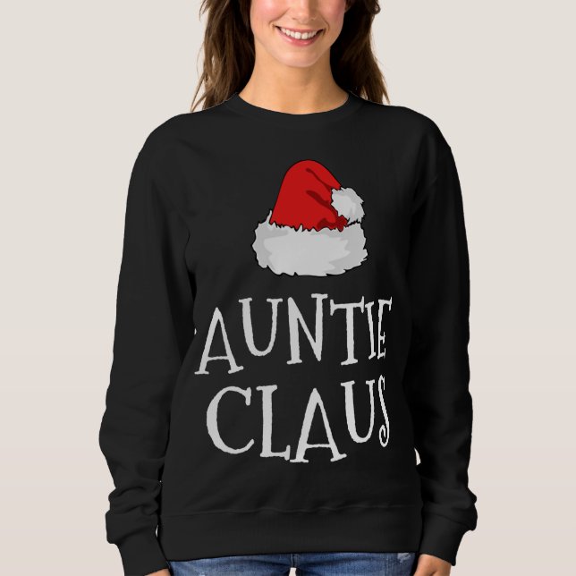 Auntie Claus jul-familjens familj Matching P T Shirt (Framsida)