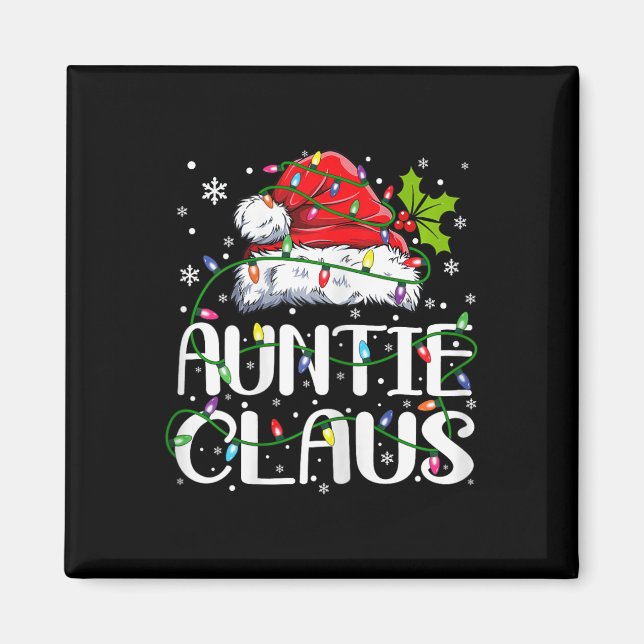 Auntie Claus jul Ljus Pajama Family Matchi Magnet (Framsidan)