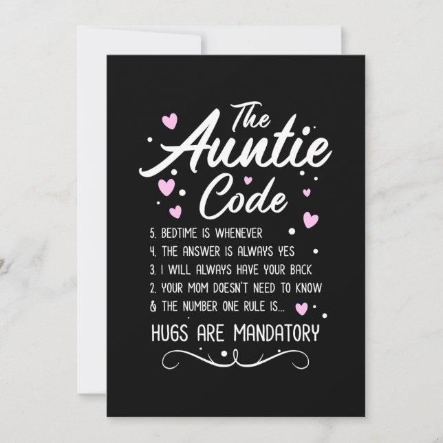 Auntie Code Inbjudningar (Framsida)