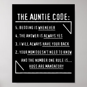 Auntie Code Julklapp från Niece Nephe Poster
