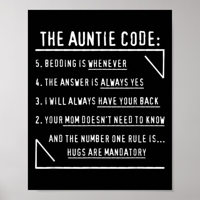 Auntie Code Julklapp från Niece Nephe Poster (Framsidan)