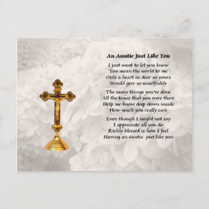 Auntie-dikt - Golden Cross-design Vykort
