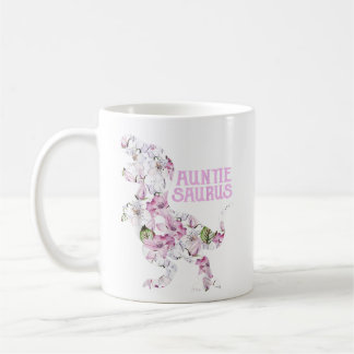 Auntie Dinosaur Blommigt Flower Birthday Gifts   Kaffemugg