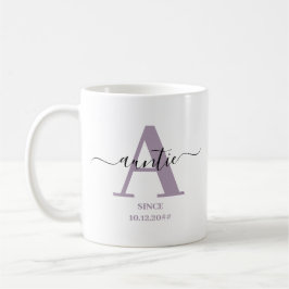 Auntie Elegant Script Monogram Kaffemugg