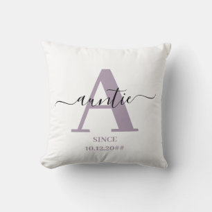 Auntie Elegant Script Monogram Kudde