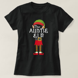 auntie elf family match christmas t shirt