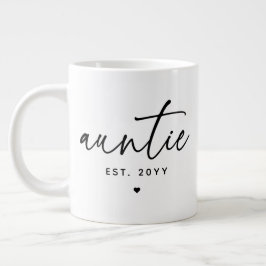Auntie Etablerad Elegant Typography New Moster Jumbo Mugg