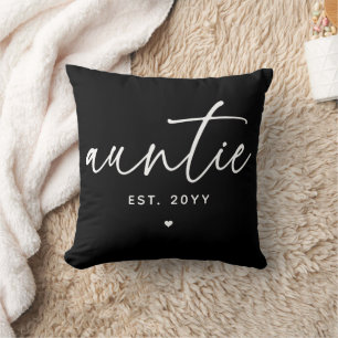 Auntie Etablerad Elegant Typography New Moster Kudde