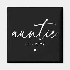 Auntie Etablerad Elegant Typography New Moster Magnet