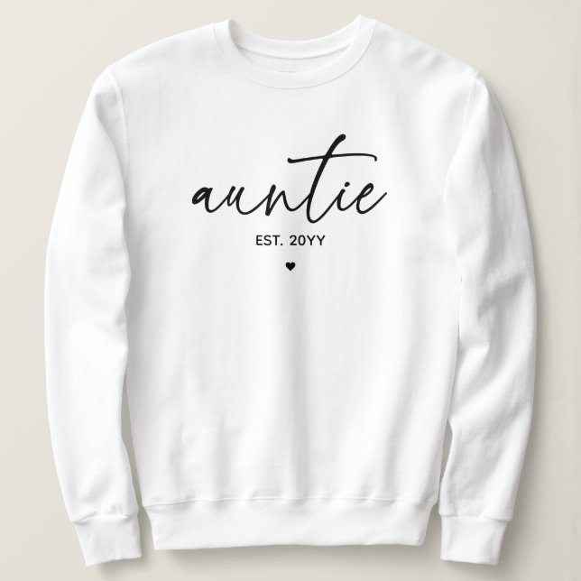 Auntie Etablerad Elegant Typography New Moster T Shirt (Design framsida)