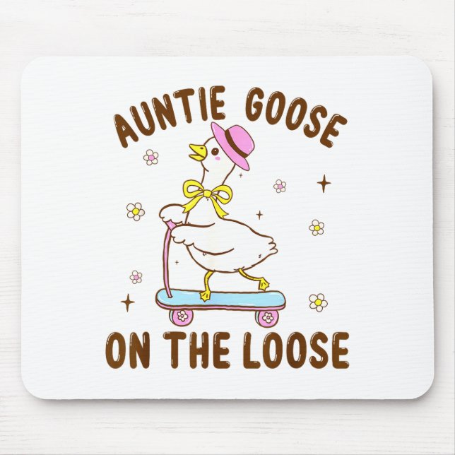 Auntie Goose On The Loose Funny Birthday Matching  Musmatta (Framsidan)