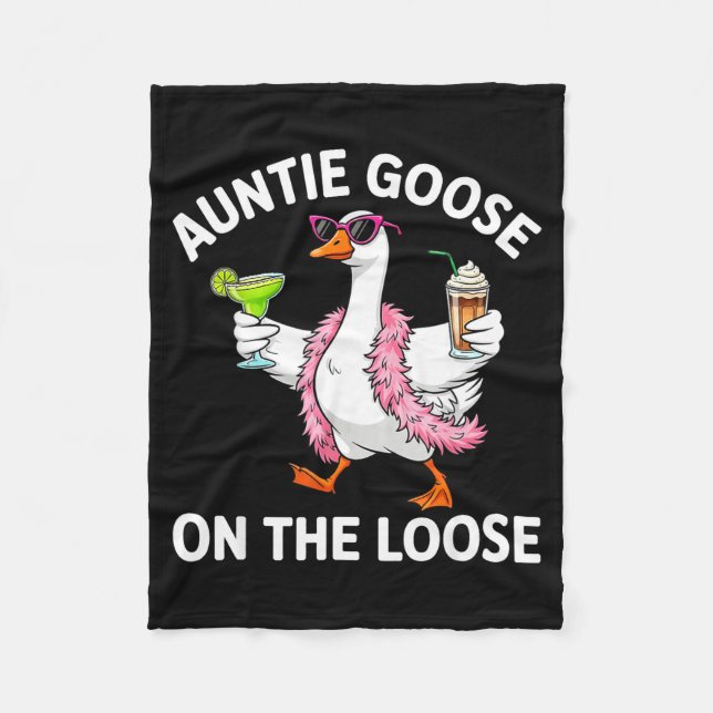 Auntie Goose On The Loose Funny Goose Gles St Patr Fleecefilt (Framsidan)