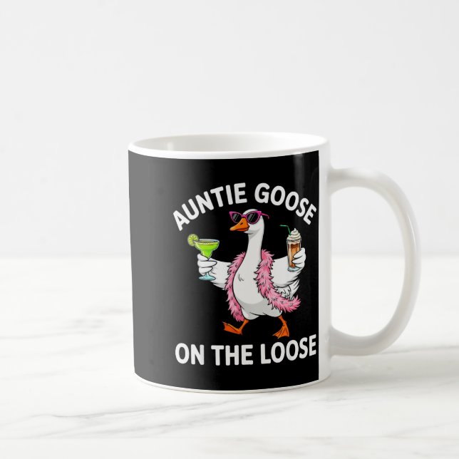 Auntie Goose On The Loose Funny Goose Gles St Patr Kaffemugg (Höger)