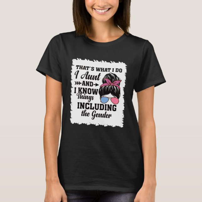 Auntie Keeper of the Gender Reveal Party Ideas Dis T Shirt (Framsida)