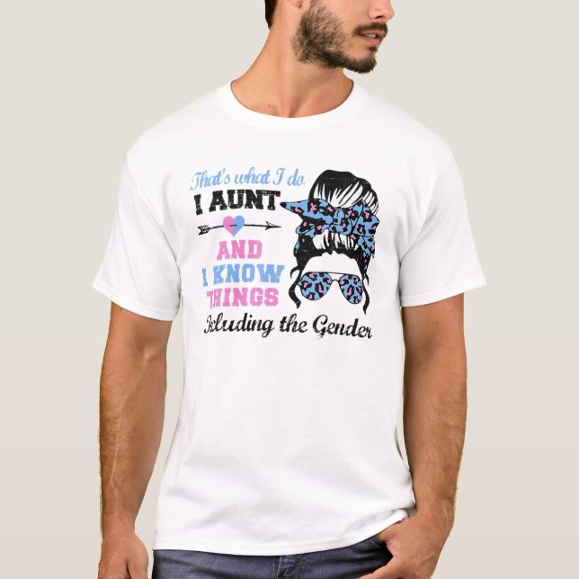 Auntie Keeper Of The Gender Reveal Party Ideas Dis T Shirt (Framsida)