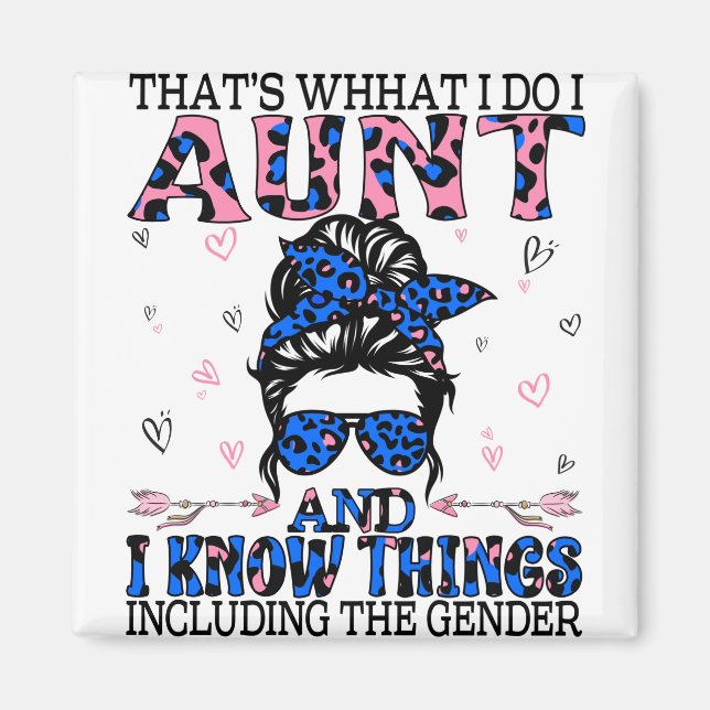 Auntie Keeper of the Gender Reveal Party Ideas Magnet (Framsidan)