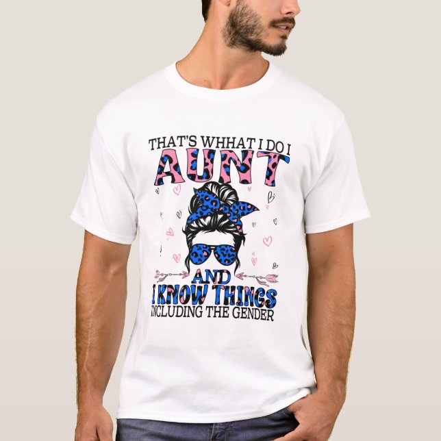 Auntie Keeper of the Gender Reveal Party Ideas T Shirt (Framsida)