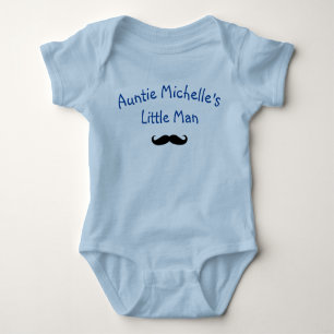 Auntie Little Man Nephew Boy Newborn Cute T Shirt