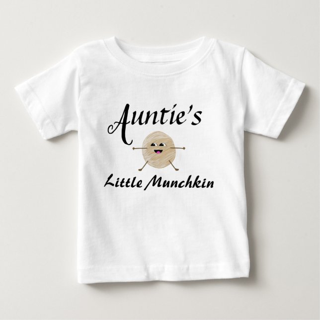 Auntie Little Munchkin Niece Nephew Cute Småbarn T Shirt (Framsida)