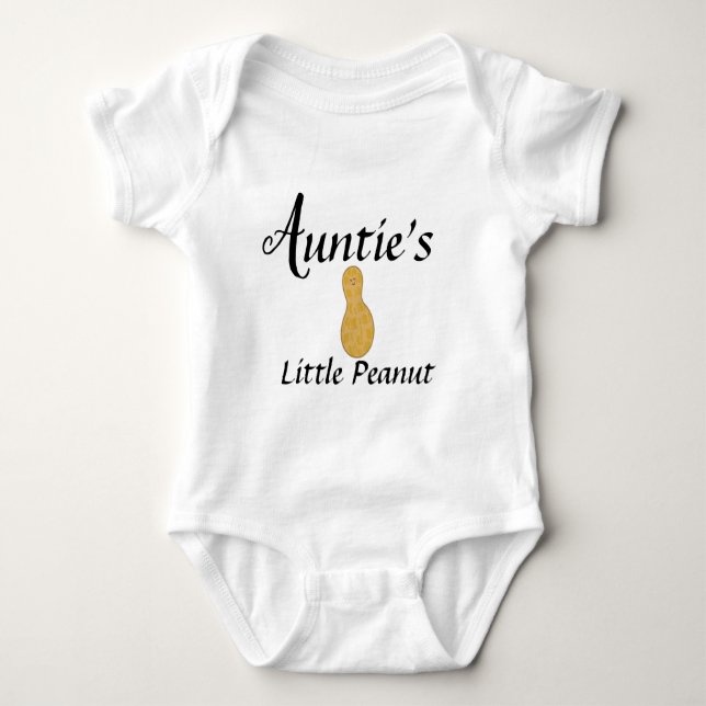 Auntie Little Peanut Niece Nephew Cute Newborn T Shirt (Framsida)