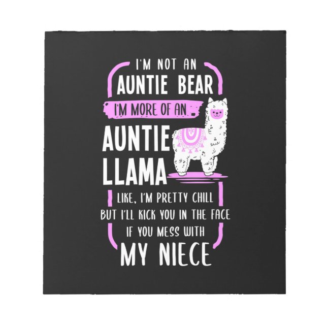 Auntie Llama Anteckningsblock (Framsida)