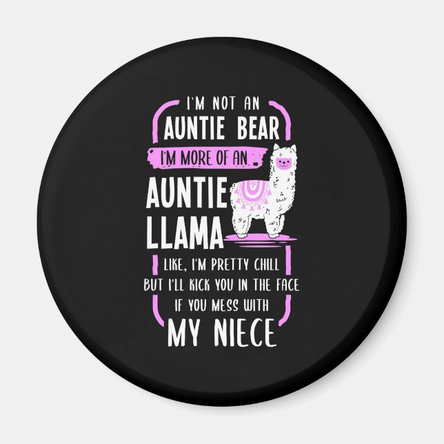 Auntie Llama Magnet (Framsidan)