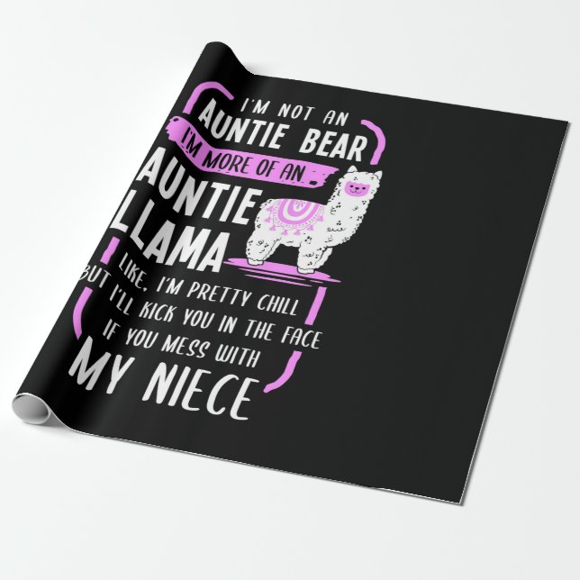 Auntie Llama Presentpapper (Utrullad)