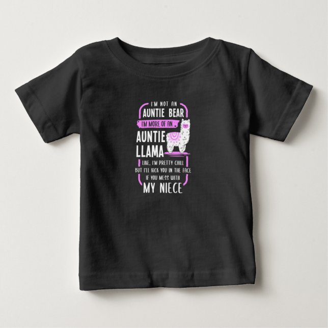 Auntie Llama T Shirt (Framsida)