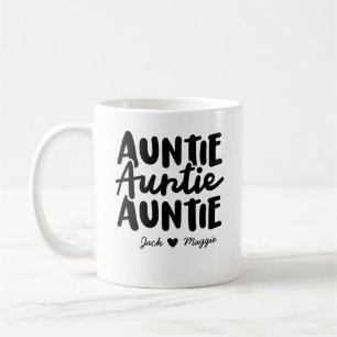 "Auntie" Mugg med upp till 2 barn namn