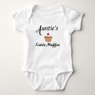 Auntie Newborn Little Muffin Niece Nephew Cute T Shirt