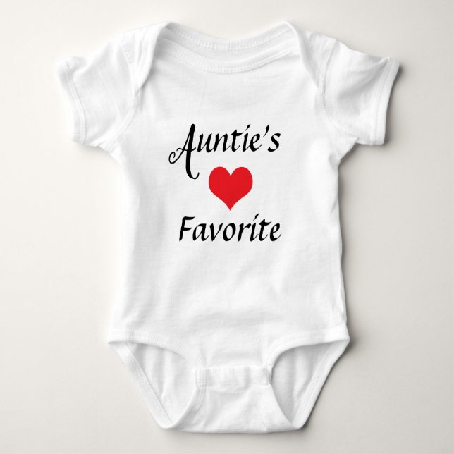 Auntie Niece Nephew Favorite Nickname Newborn Cute T Shirt (Framsida)