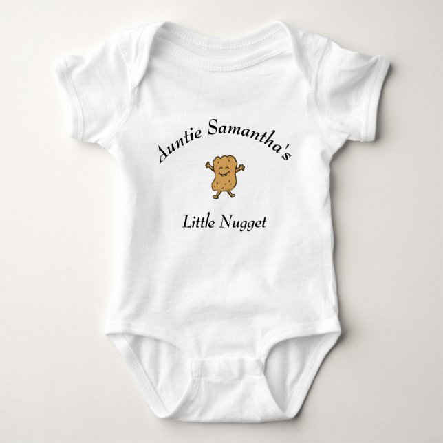 Auntie Niece Nephew Nugget Nickname Newborn Cute T Shirt (Framsida)