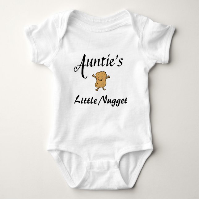 Auntie Niece Nephew Nugget Nickname Newborn Cute T Shirt (Framsida)