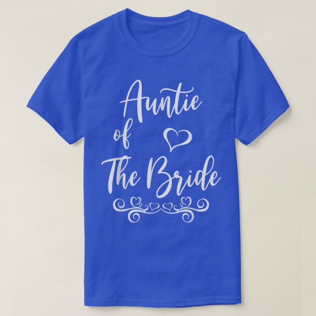 Auntie of Bride & Groom Bröllop Matching T Shirt (Design framsida)