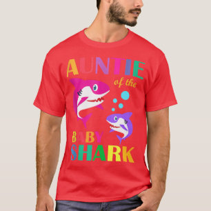 Auntie of the Baby Birthday Shark Auntie Shark MOT T Shirt