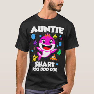Auntie of the Baby Shark Birthday Auntie Shark _6  T Shirt
