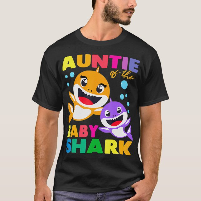 Auntie of the Baby Shark Birthday Auntie Shark Aun T Shirt (Framsida)