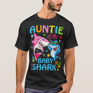 Auntie of the Baby Shark Birthday Auntie Shark Chr T Shirt