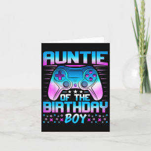 Auntie of the Birthday Boy - Matching Video Game B Kort